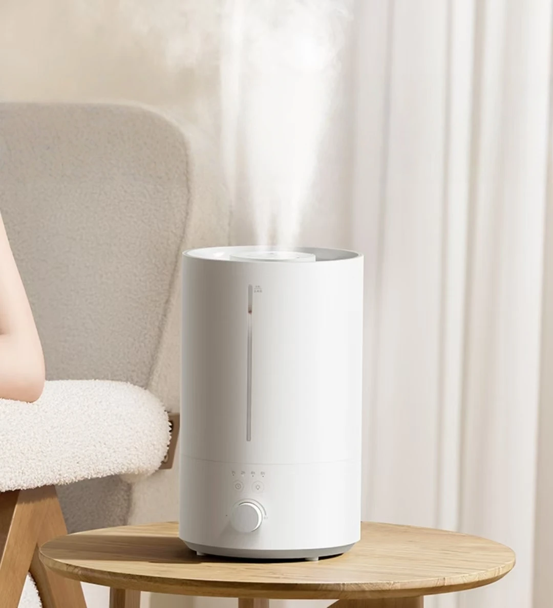 New Mijia Humidifier 3 4.5L Large Capacity Water Addition Light Sound Operation Silver Ion Antibacterial Living Room Home Use
