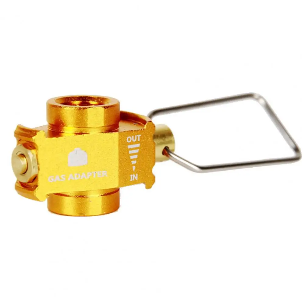 Fuel Gas Exchange Valve Portable Gas Burner Stove Adapter for Camping Outdoor Gas Tank Refill Valve Pocket-sized Canister