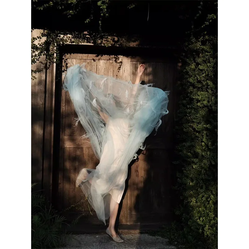 Chinese Style Engagement Banquet Dress High-End Light Luxury Niche Wedding Day Bride Casual Super Fairy Halter Dress
