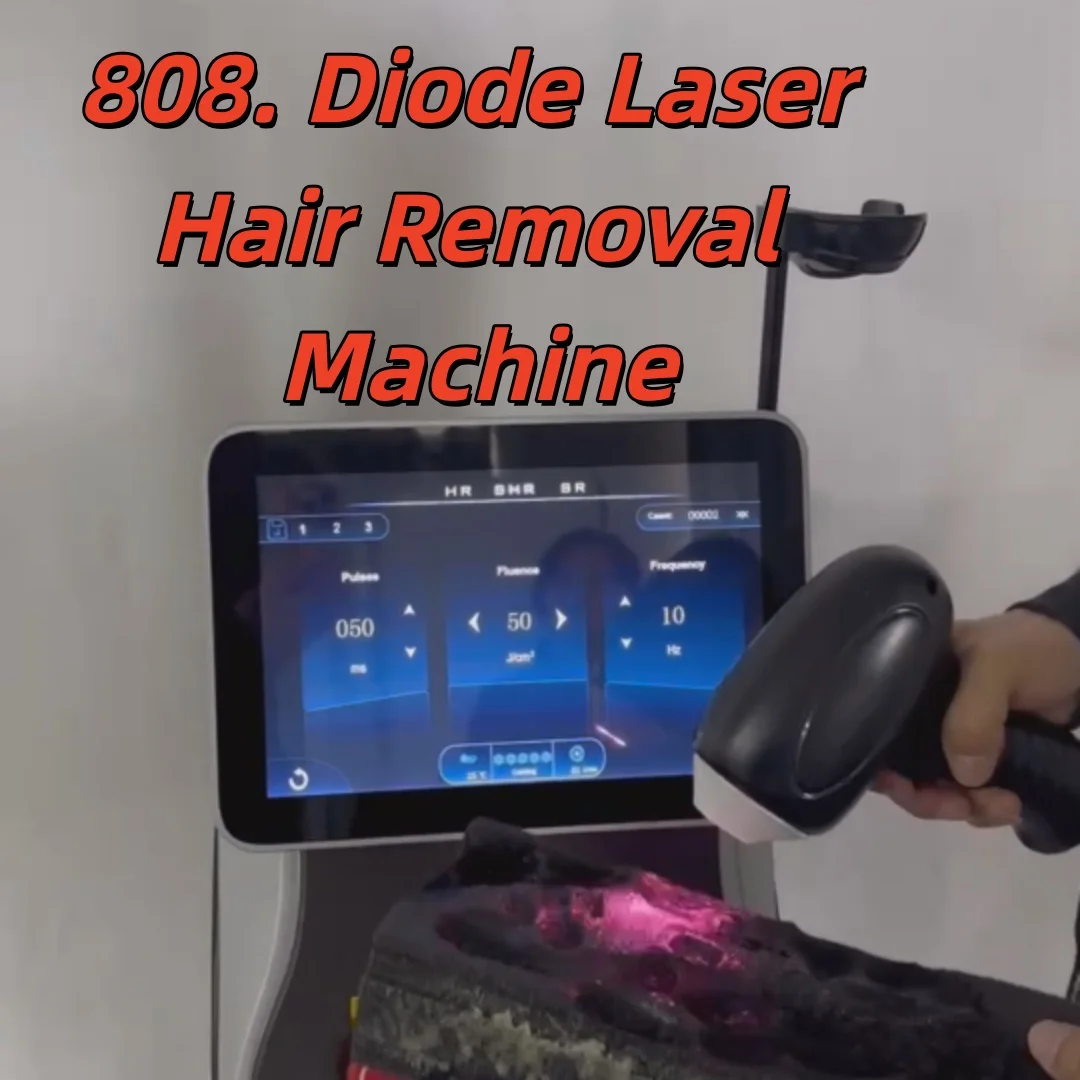 

808. Diode Laser Hair Removal Machine - Painless Permanent Hair Removal with 755nm 808nm 1064nm Wavelengths