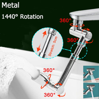 Metal Copper 1440° Rotate Faucet Extender Universal 2 Modes Tap Bubbler Nozzle 1080° 360° Sprayer Kitchen Faucet Extension