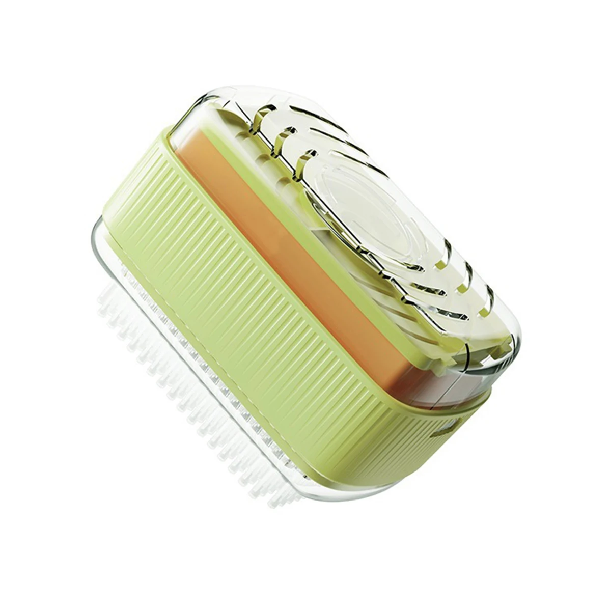 Multifunctional soap dish, drum type, comes with laundry brush, suitable for bathroom, gym, kitchen and toilet