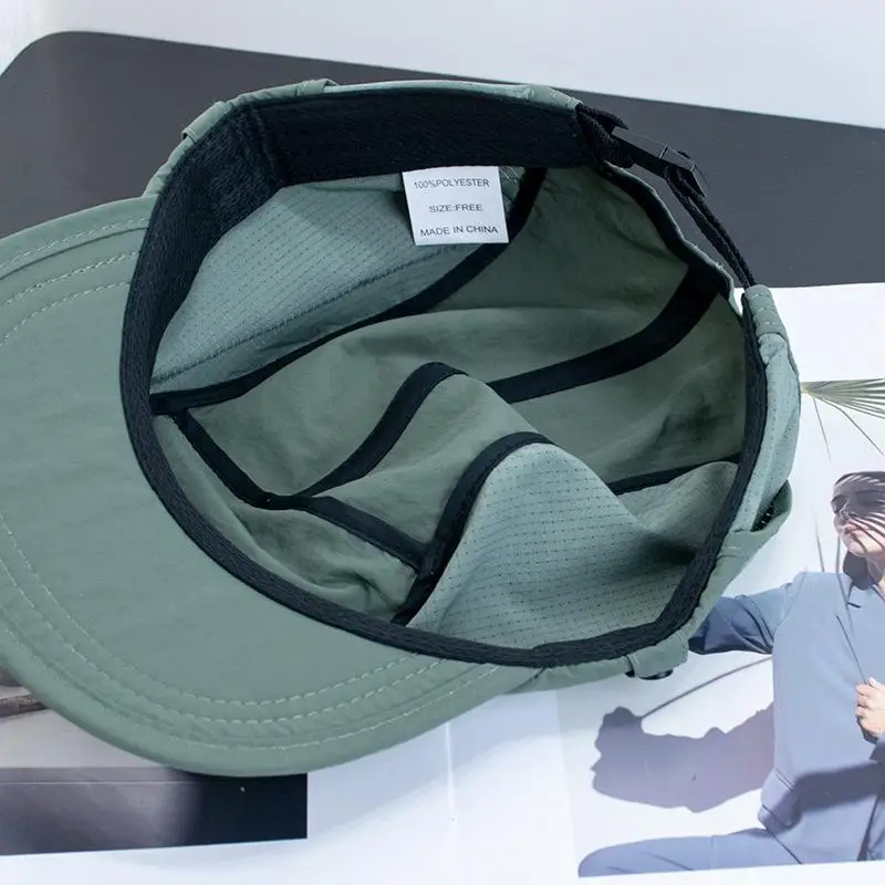 الربط التجفيف السريع قبعات مسطحة الحواف للرجال والنساء الصيف عادية واقية من الشمس الرجعية 5-لوحة قبعة بيسبول