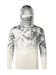 Summer Long Sleeve Shirts Quick Dry Uv Protection Clothing Hoodied Mask Uv Fishing Tops Sportswear