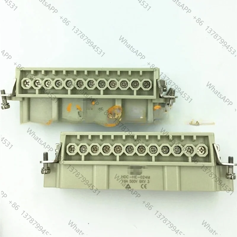 Heavy Duty Cable Entry 24 Ways HDC-HE-024M Male to Female HDC-HE-024-F Industrial Aviation Plug Connector AC500V 16A 6KV