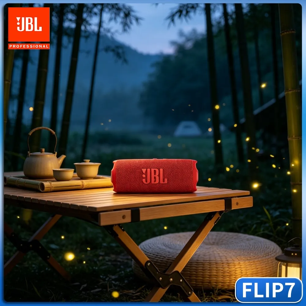 Bay Flat Pure Sound JBL FLIP7 Bluetooth Speaker RGB IP67 Waterproof Handsfree Stereo TF Card Type C Mountain Music Gear