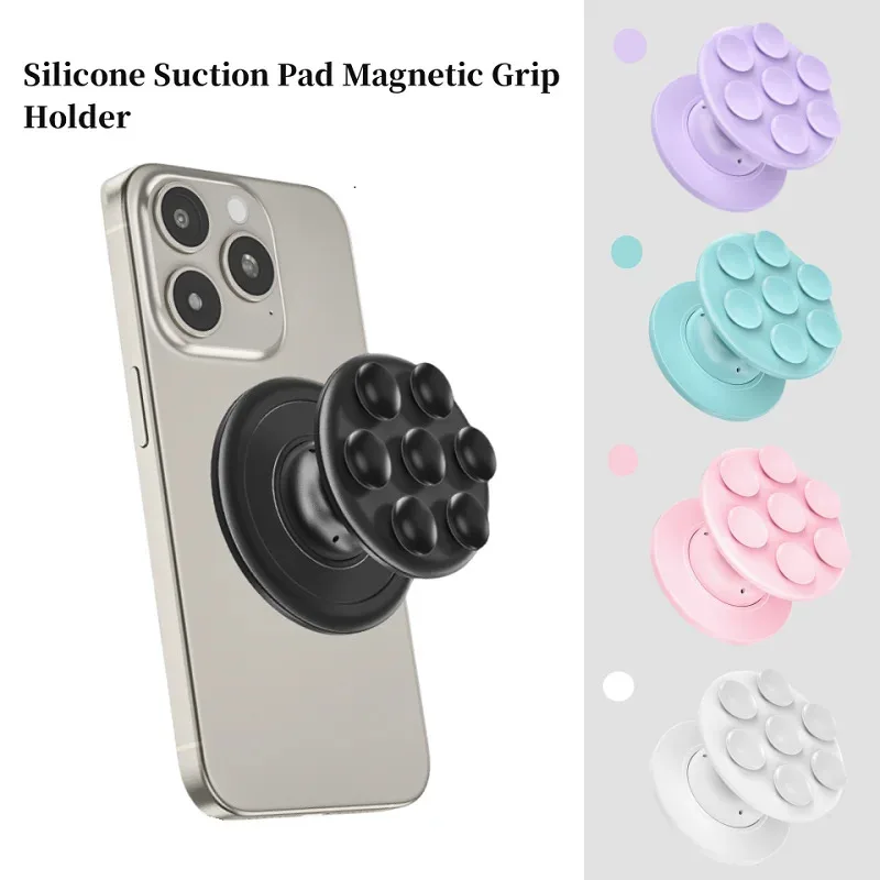 Phone Mount grip Finger Ring Holder Expanding Stand Suction Cup Holder For iPhone Samsung Anti Slip Wall Phone Mount Holder