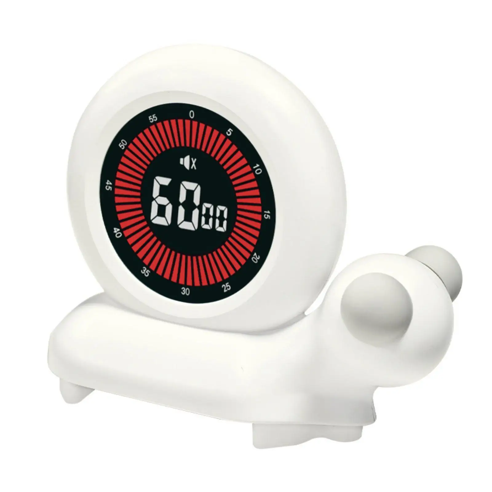 Cartoon Time Teaching Device for Kids Visual Timer Silent Mode Red Disk Display Tool for Homework and Classroom Time Limits