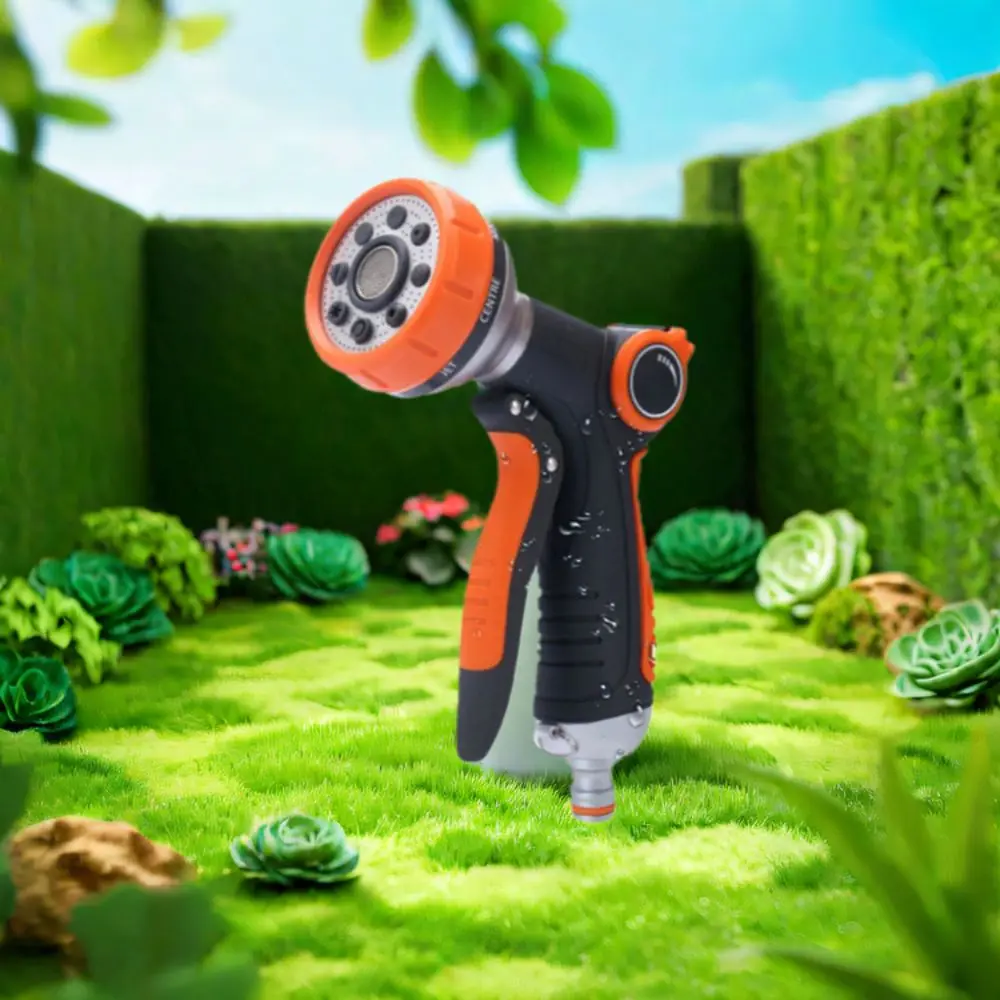 ارتفاع ضغط خرطوم حديقة فوهة نونسليب مقبض الدورية الرش رئيس حديقة البخاخ كمية المياه قابل للتعديل