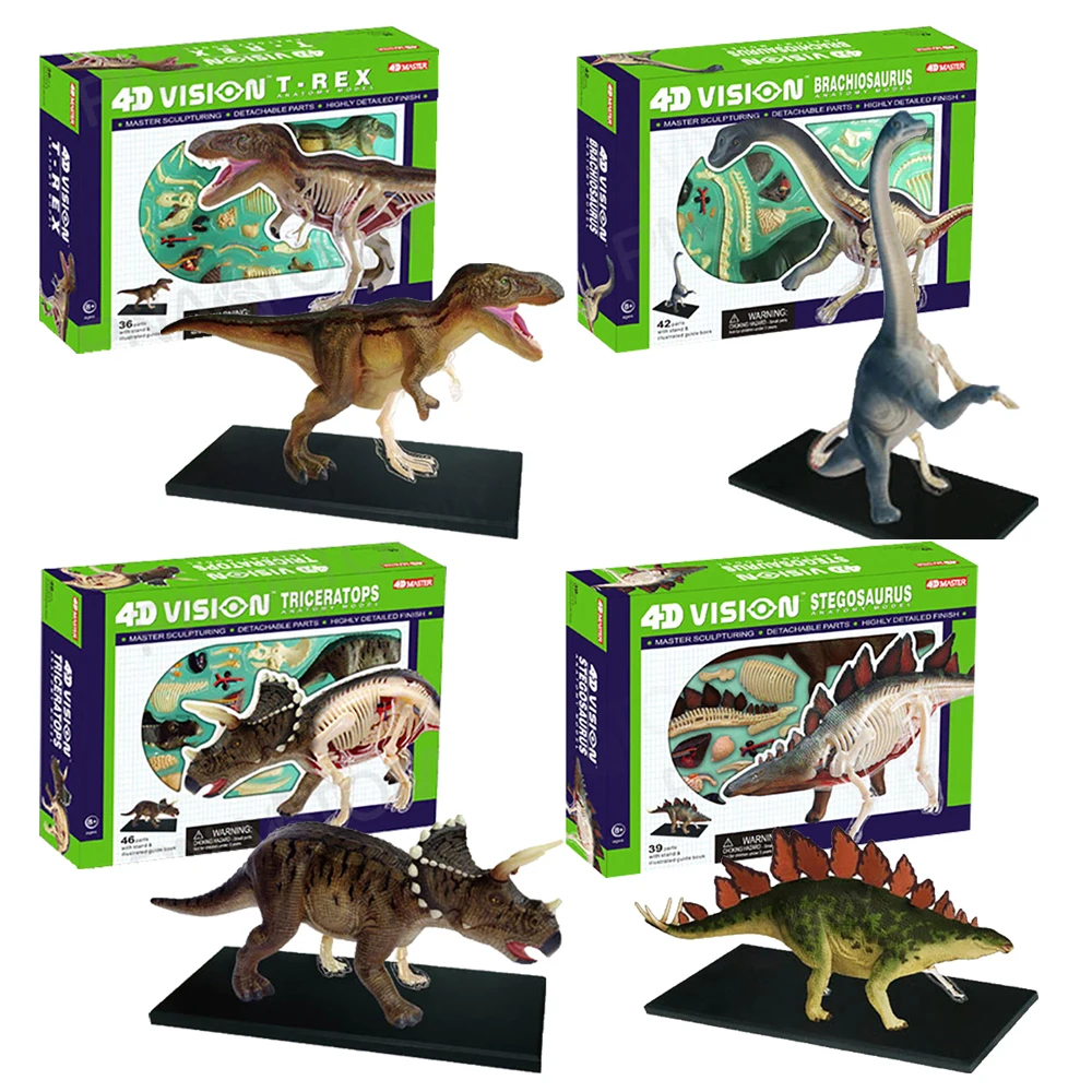 

4D MASTER Dinosaur Assembly Model Tyrannosaurus Triceratops Quality Materials Realistic Details Combine Education Play Kids Gift