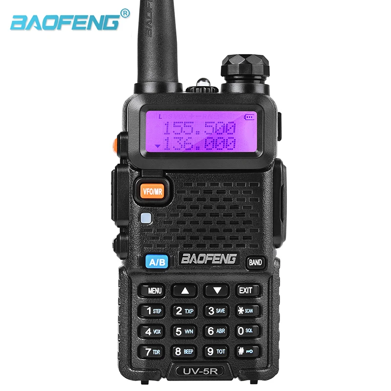 Original baofeng uv 5r 10km ham radio dual band uhf vhf maritime vox fm transmitter HF CTCSS CDCSS toki walkie talkie handy mini