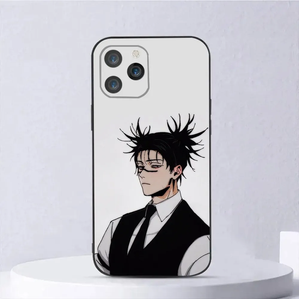 Capa de telefone anime choso para iphone 15,14,13,12,11,plus,pro max,xs,x,xr,se,mini,8,7 capa preta de silicone macio