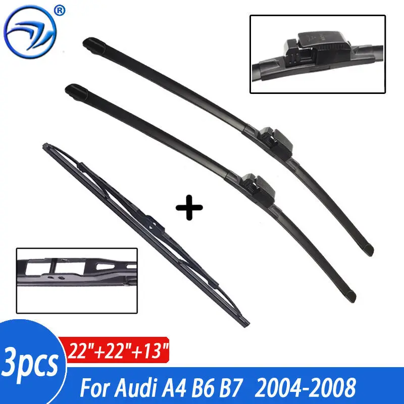 Wiper Front Rear Wiper Blades Set For Audi A4 B6 B7 Estate Avant 2004-2008 Windshield 22\