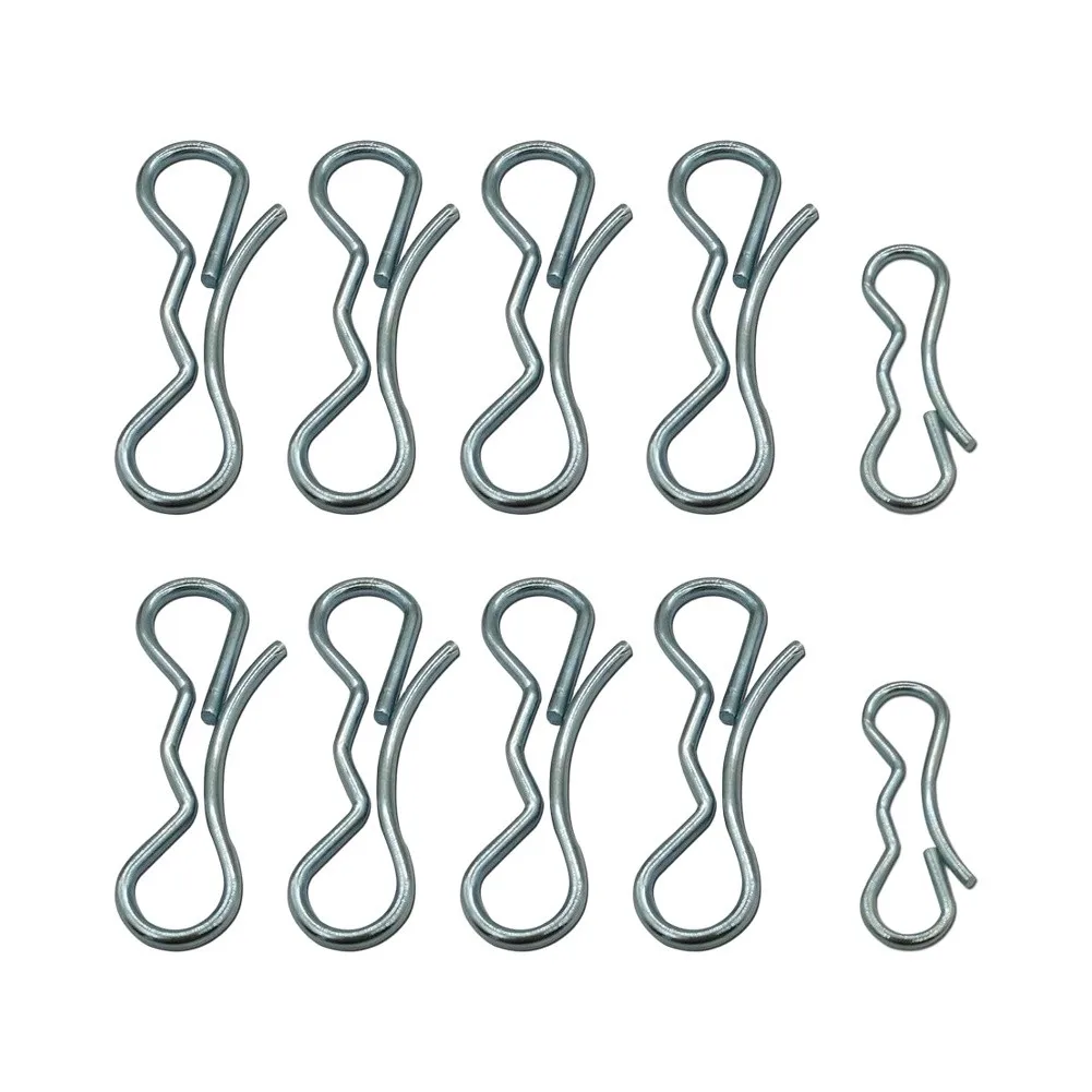 194209 and 194208 Bow Tie Lock Cotter Pins for Craftsman Lawn Mower For Deck Clips 7/16 inch 5/16 inch 10 pcs Silver