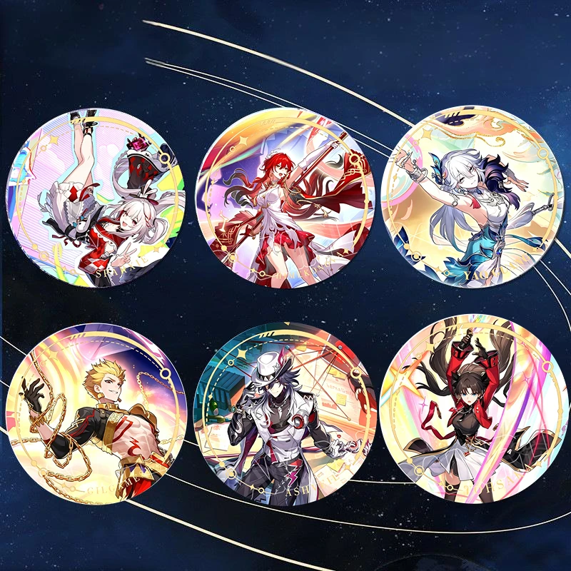 58mm Honkai Star Rail Series Badge Himeko Voyage Gilgamesh Rin Tohsaka Yao Guang Sparxie Sparkle Constance Button Pin Brooch Bag