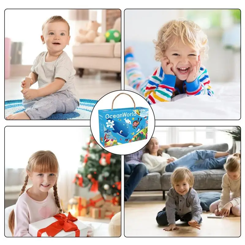 36PCS Kreative Spaß Boden Puzzles kinder Puzzles Montessori Pädagogisches Tier Papier Puzzles Für Above3 Jahre Kinder Kleinkinder