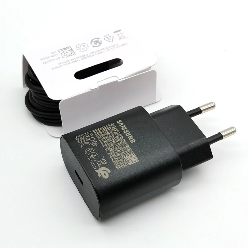 Samsung-Adaptador de cargador superrápido PD de 25W, Cable tipo C para Galaxy S24, S23, S20, S21, S22, Note 20, Ultra 10, Z, Flip Fold 6, 5, 4, 3,