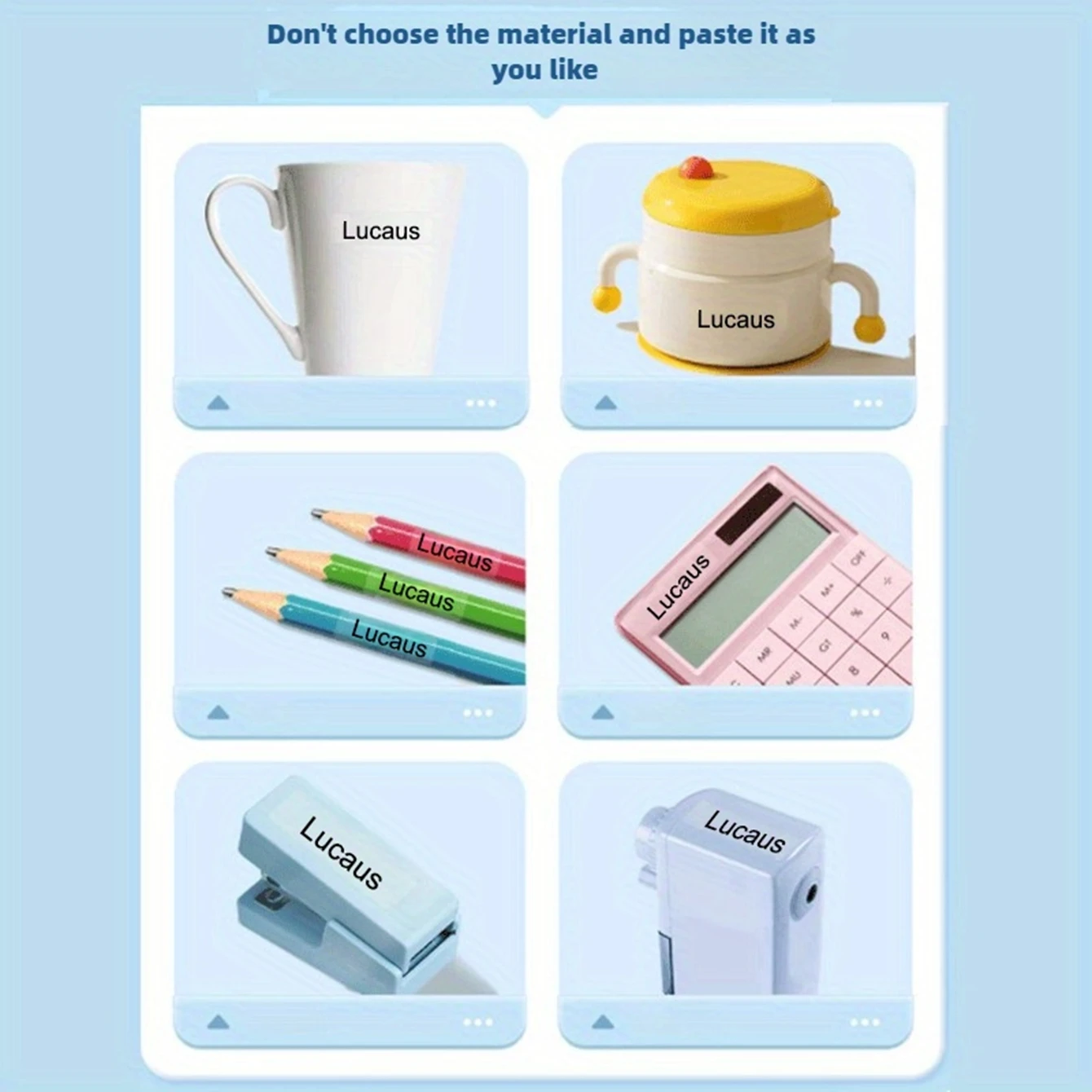 60/120/180pcs Customizable Bottom Stickers Personalized Tag Customized Label Textbook Stickers Perfect For School,Home