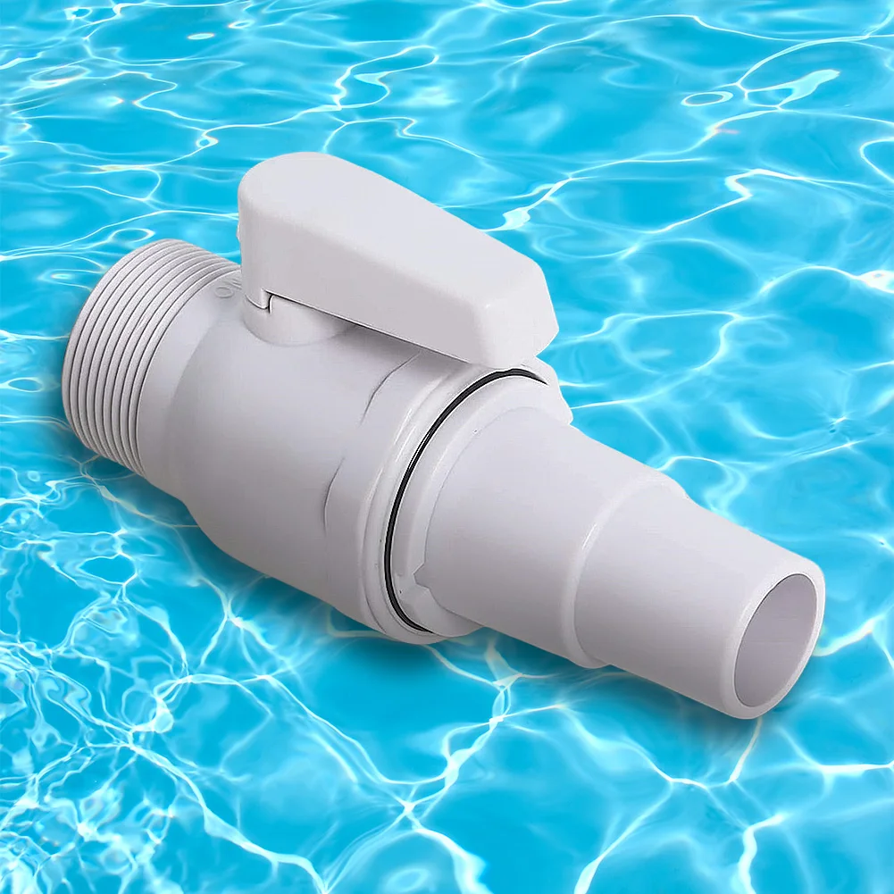 2-Way Ball Valve Float Valve 1.5 - 1.25in Water Flow Regulation Pool Valve Maximum 50 PSI Rating for Above Ground Pool
