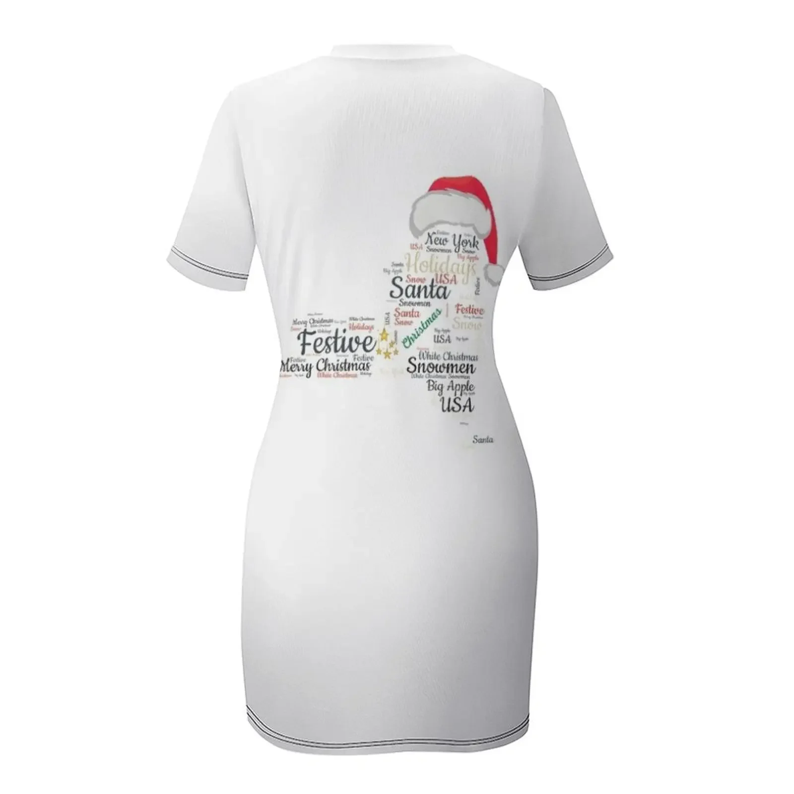 New York Christmas Word Art Short Sleeved Dress dresses for prom women's summer dress 2024