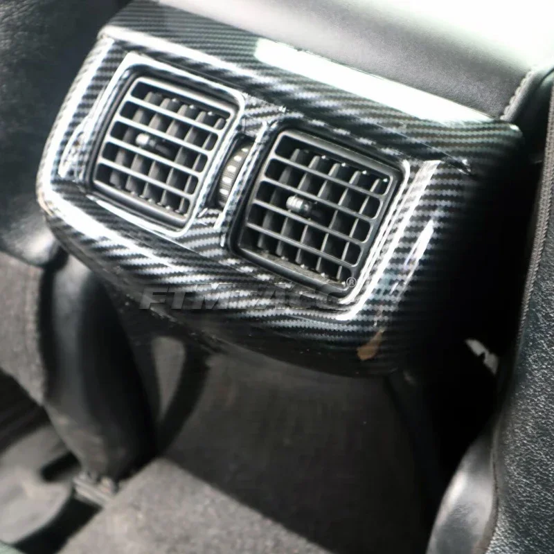 

Car Interior Rear Air Vent Cover Trim Sticker Accessories For 2015-2024 Toyota Hilux Revo ABS Carbon Fiber
