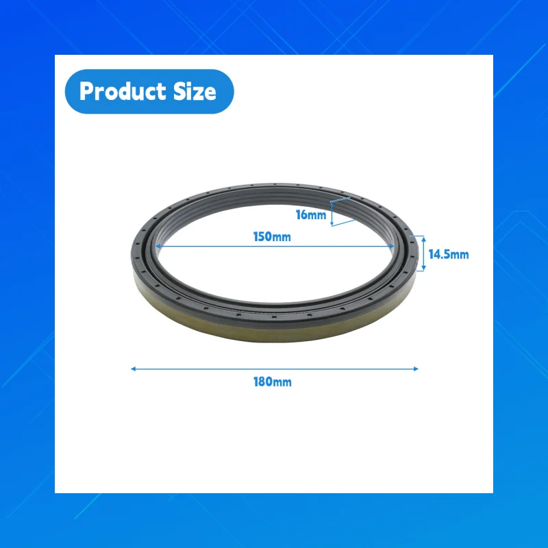 

DMHUI tractor oil seals, Size150x180x14.5/16mm,applicable to JOHN DEERE AL159594,CARRARO 2295092，3207322，1570739，CAT:331-8538