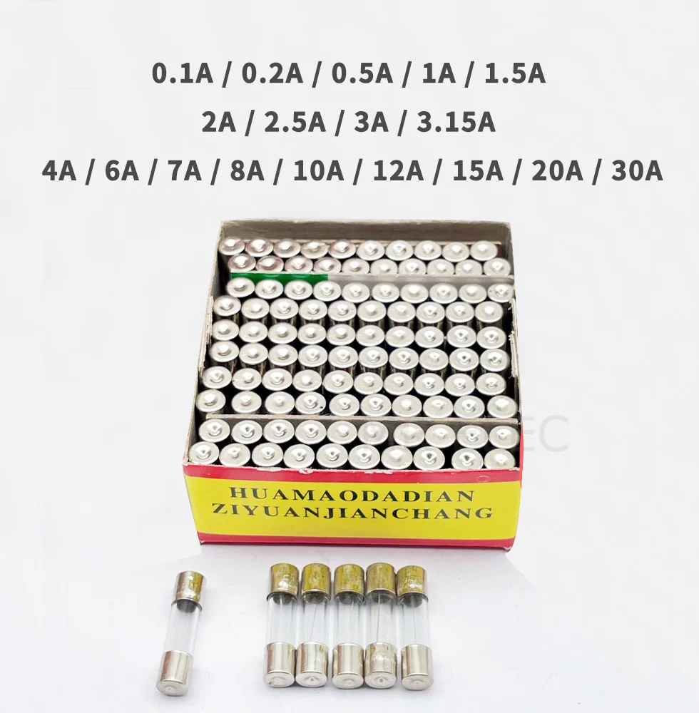 5*20mm Glass Fuse 0.5A 250V Fast Fuse 5*20 F0.5A 500MA 250V