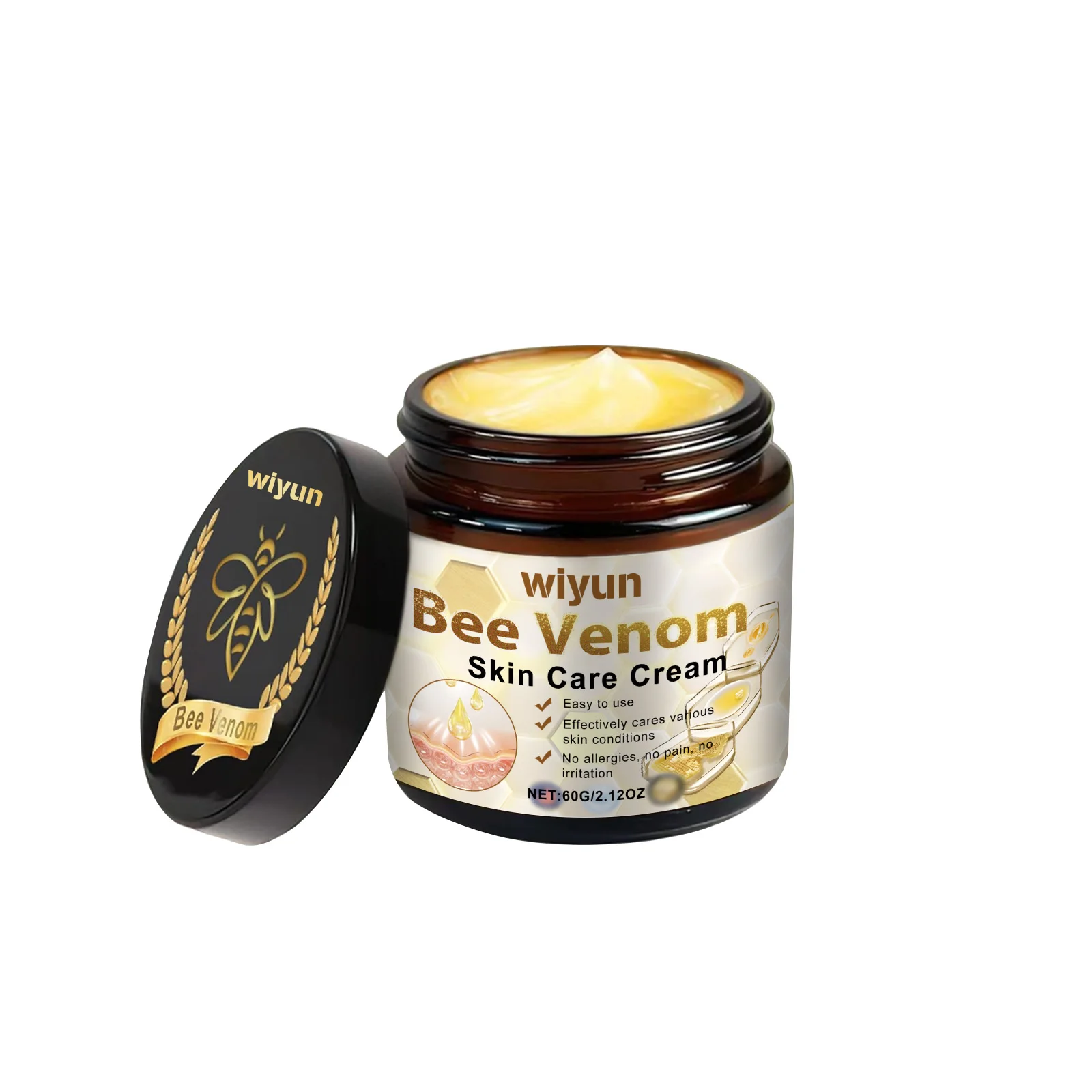 

Wiyun Bee Venom Removal Nevus Skin Care Cream Herbal Gentle Whitening Nevus Cleansing Skin Care Cream 3pcs