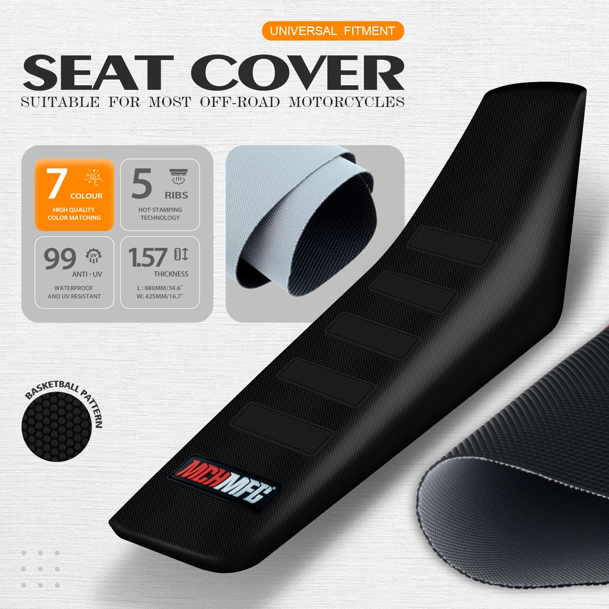 Powerzone Motorcycle Accessories Seat Cover Waterproof Non-slip Designs Universal For Honda KTM YAMAHA KAWASAKI CRF EXC YZF