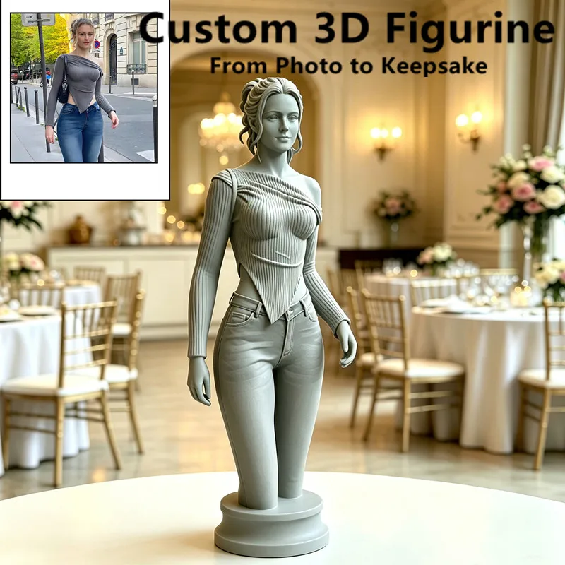Custom Photo 3D Printed Bust Portrait, Personalized 3D Head Sculpture, One-of-a-Kind Memorial & Birthday Gift