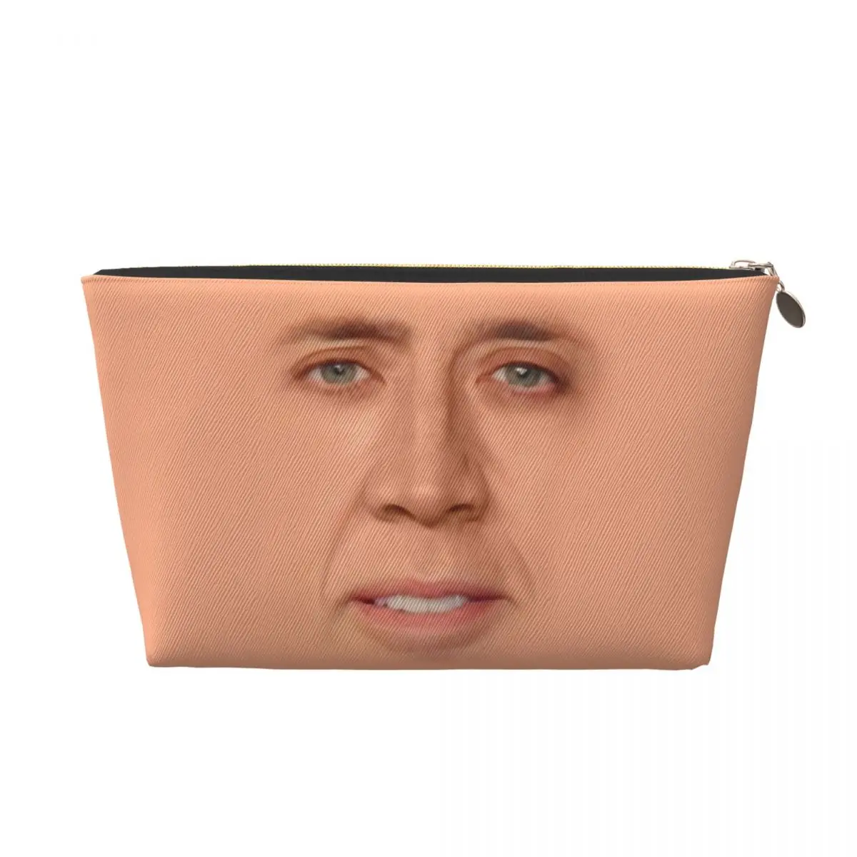 Custom Nicolas Cage Meme Cosmetic Bag Women Fashion Large Capacity Funny Makeup Case Beauty Storage Toiletry Bags