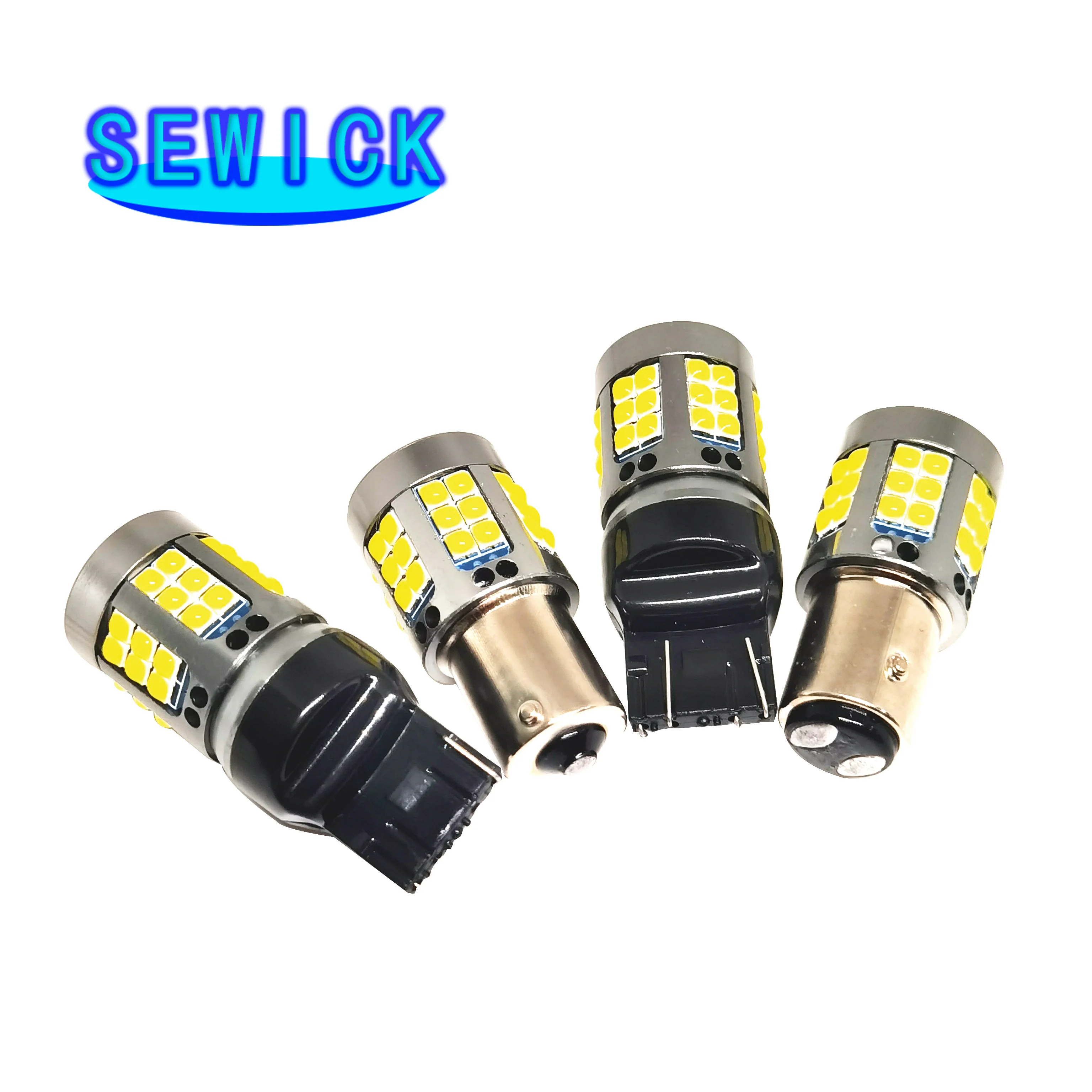 

SEWICK 50pcs For Turn Signal Light 3157 33smd S25 1156 P21W BA15S LED BAY15D BAU15S PY21W T20 3156 7440 7443 W21W 1157 Bulbs