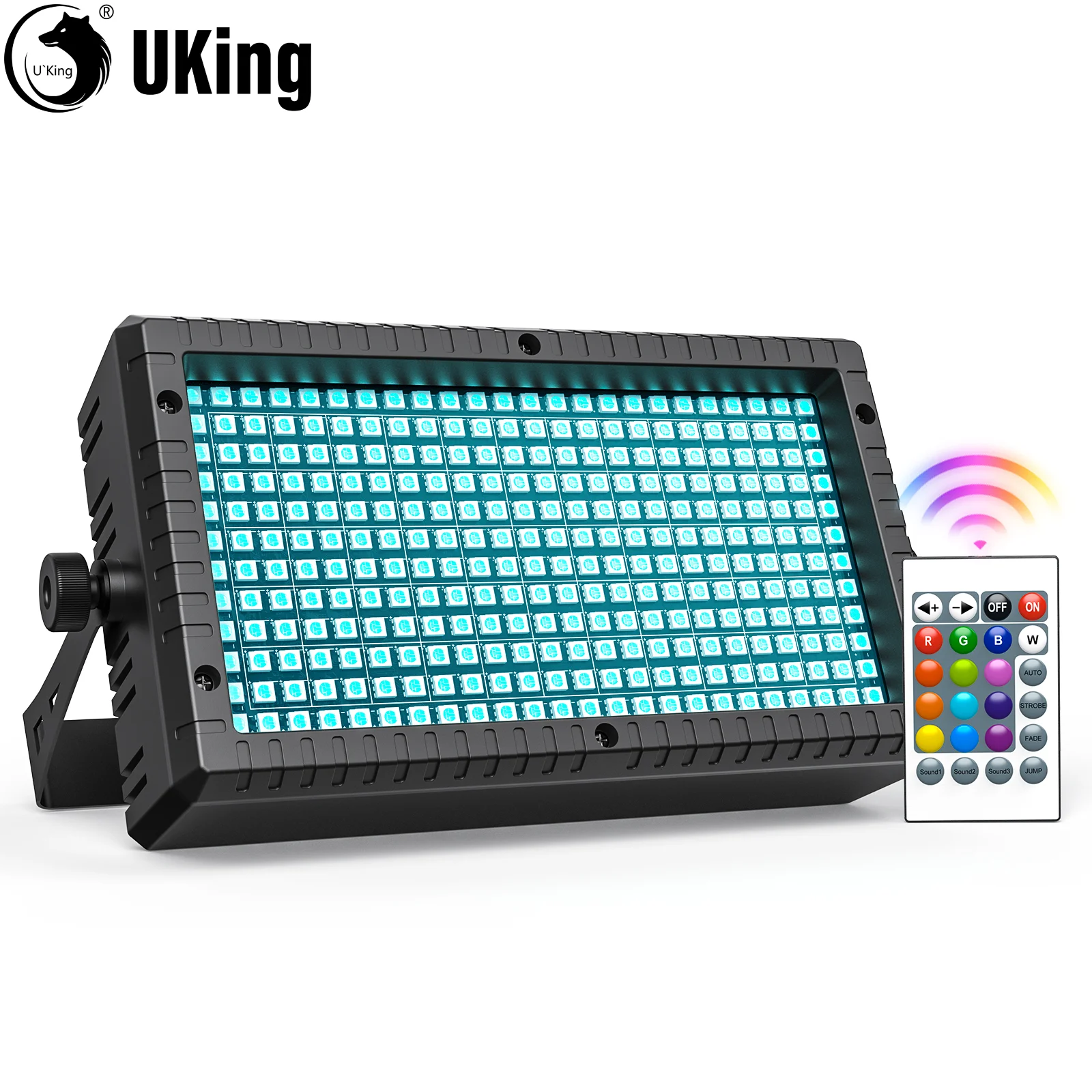 U'King 60W Wall Washer Light With 288PCS RGB LED Color Mixing Stage Strobe Light DMX512 DJ Light For Banquet Hall Wedding Venue