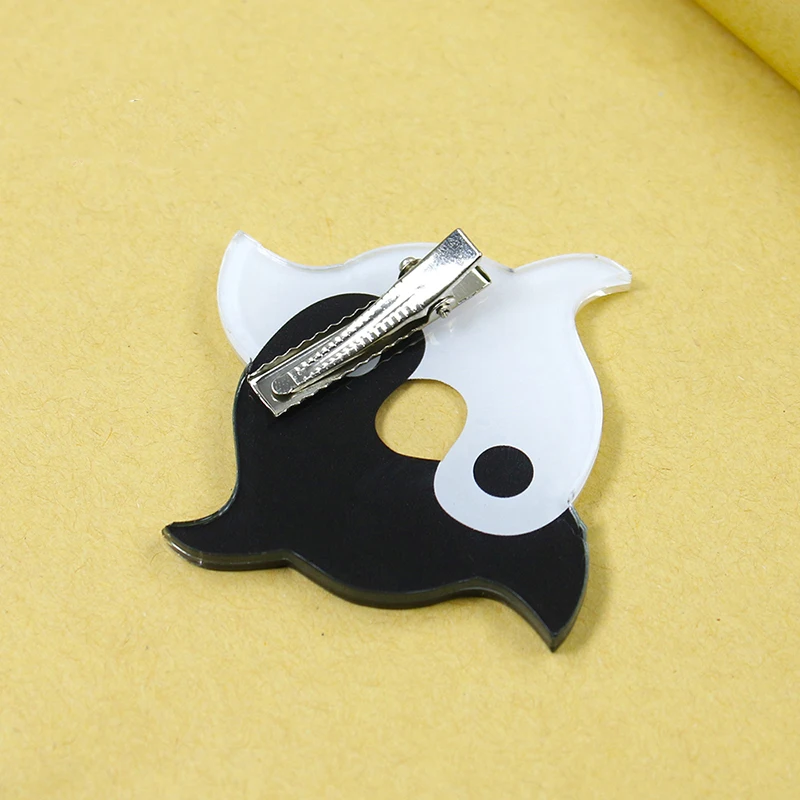 HuoHuo Game Star Rail Character Cosplay Hairclip para meninas, adereços para cocar preto e branco, acessórios para cabelo bidimensionais, presente