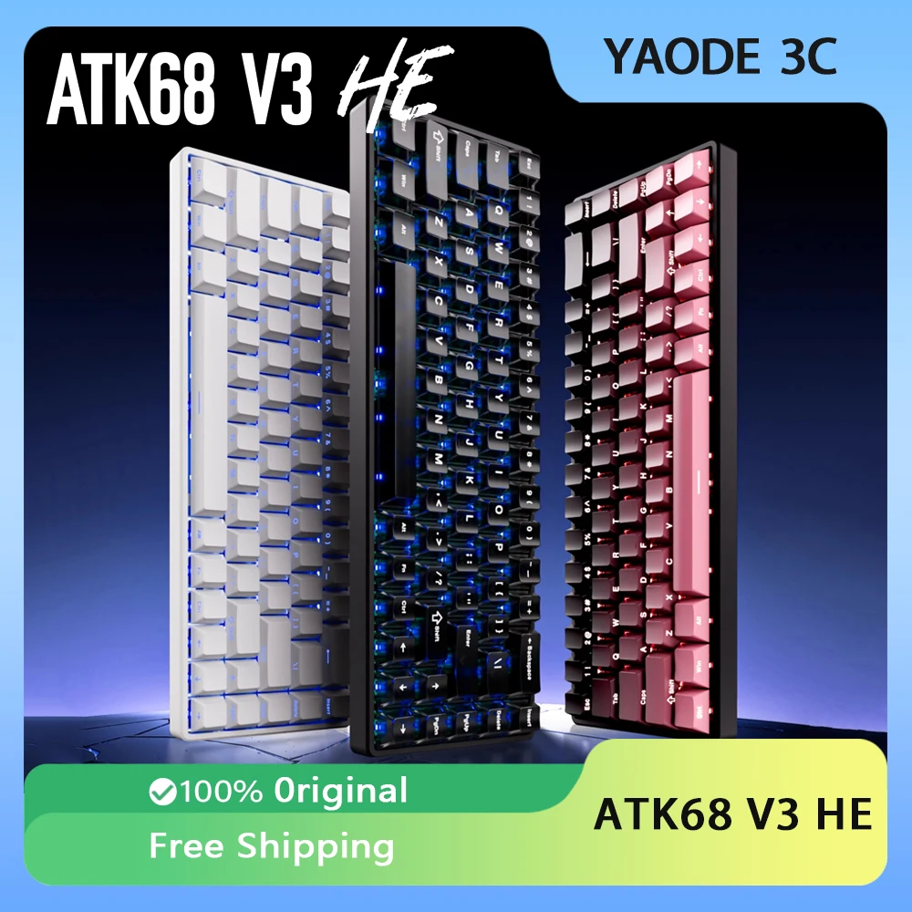 

ATK68 V3 HE Магнитный переключатель Механическая прокладка клавиатуры 8K Игровая клавиатура Алюминиевый сплав Индивидуальные Valorant Аксессуары для ПК