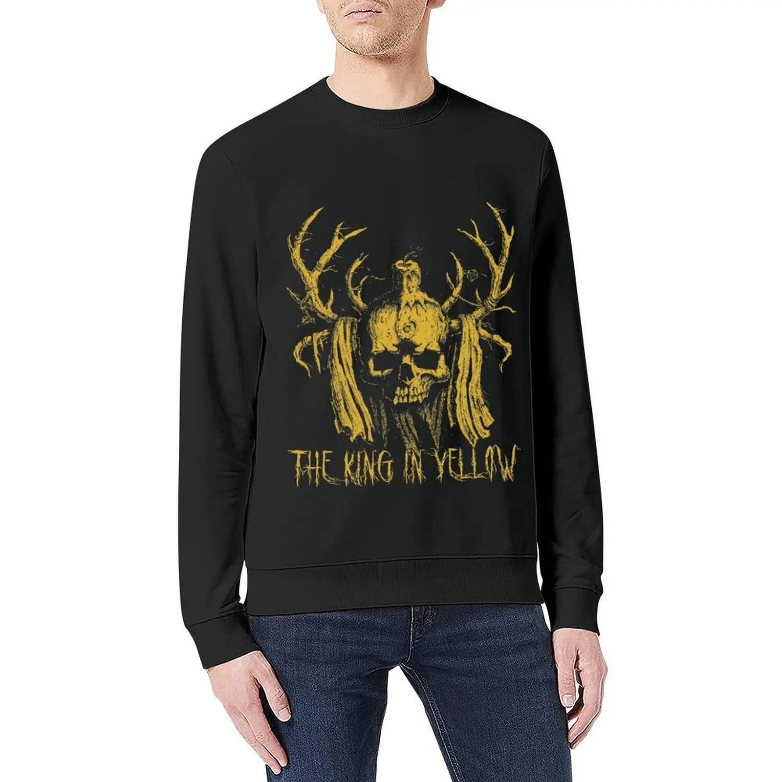 الملك في الأصفر قرون الجمجمة البلوز الخريف ملابس الرجال ملابس الخريف الملابس للرجال الرجال الملابس الرجال البلوز #5