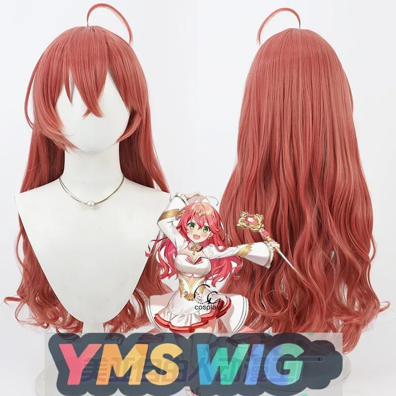 

[YMS WIG]Virtual Streamer Hololive Sakura Miko Косплей Парик, 3D Live Scalp Version Вьющиеся волосы