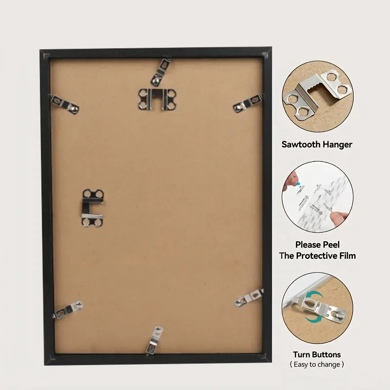 Black Photo Frame for DIY Painting & Display