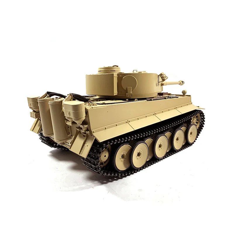 Mato RTR RC Tank Metal 1/16 Scale Yellow German Tiger I BB Shooting Unit 1220 360 Rotation RC Model TH00645-SMT8