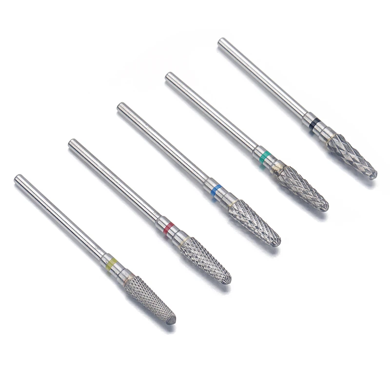 Carbide Cuticle Clean Cone Nail Bit 3/32'' Electric Machine Gel Polish Remover Nail Accessory Burr Milling Cutter Manicure Drill