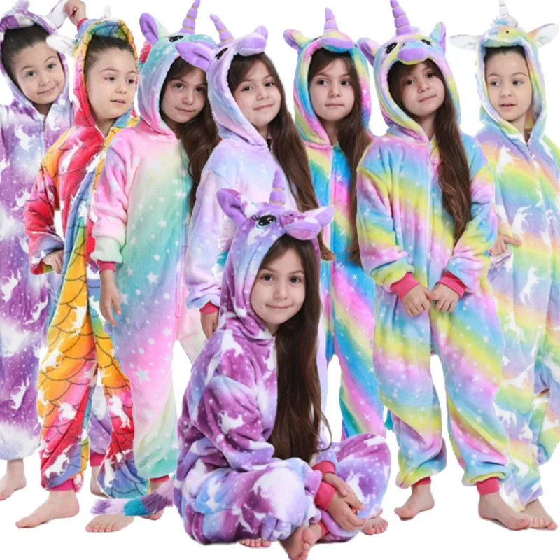 

Kigurumi Sleepwear Jumpsuit Flannel Anime Cartoon Pajamas Nightgowns Loungewear Halloween Cosplay Costumes Long Sleeve Homewear