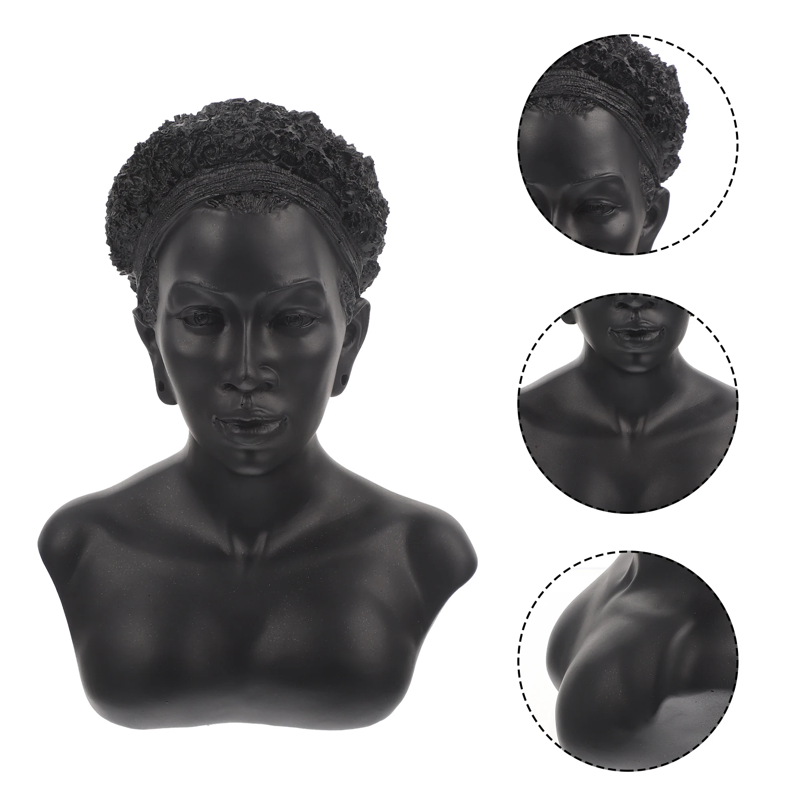 

African Resin Jewelry Display Statue Earring Organizer Storage Rack Jewelry Holder Desktop Organizer Stand for Home Shop