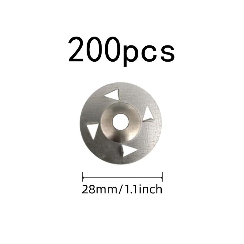200 pcs 28mm Floor Tile Fixing Washers, Flat Stable Base and Pre-Drilled Center Hole, ideal for Home Decoration