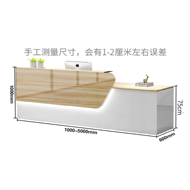 Customized Premium Desk Table Modern Simple Elegant Luxury Reception Desk Creative Aesthetic Schreibtisch Office Furniture