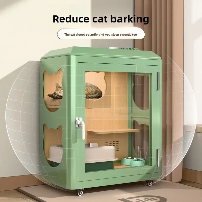 

Soundproof cat cabin. Removable and quiet cabin for the pet room
