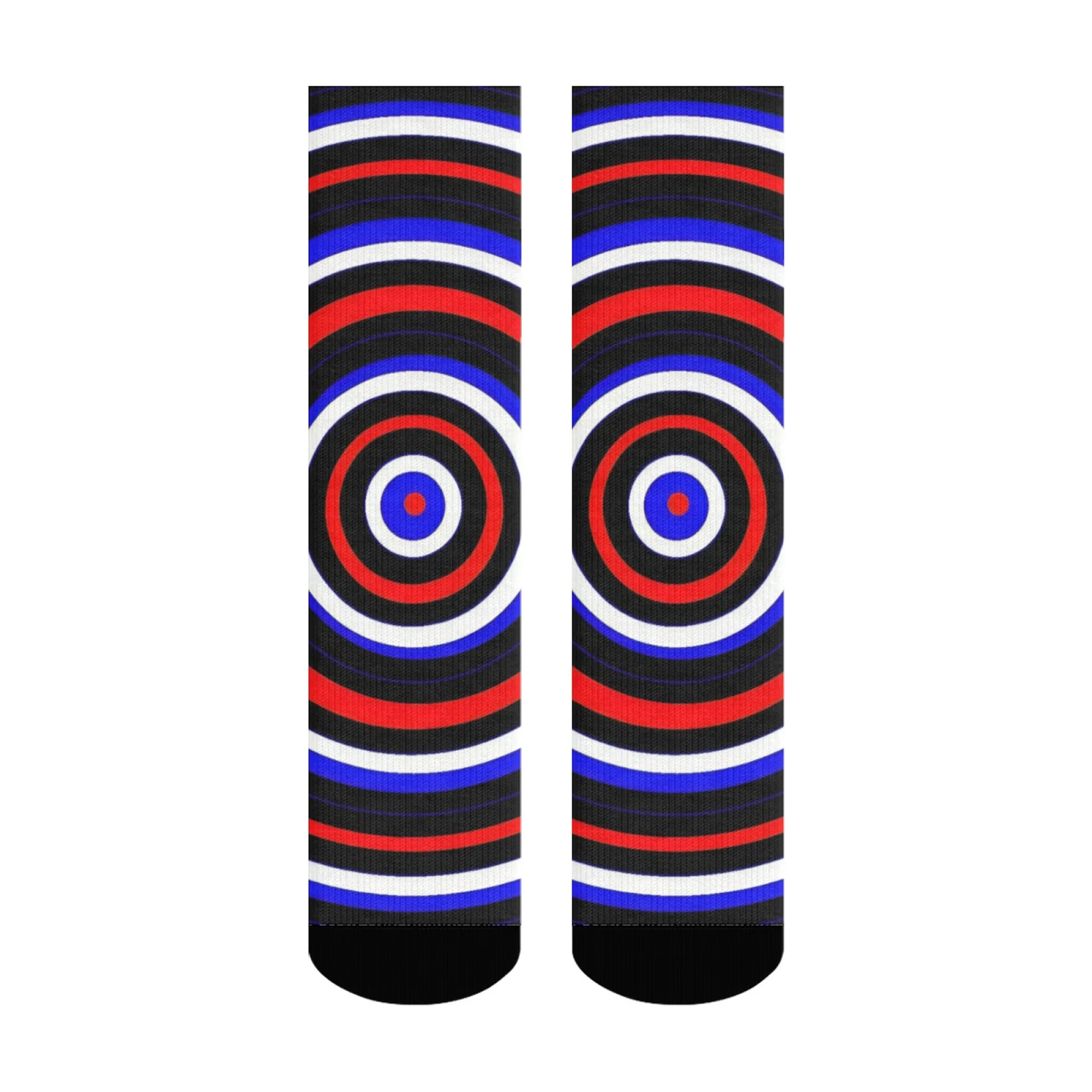 Concentric Circle Socks Skin-friendly Breathable Non-slip Men's Socks Fitness Hiking Camping Trendy Fashion Compression Socks