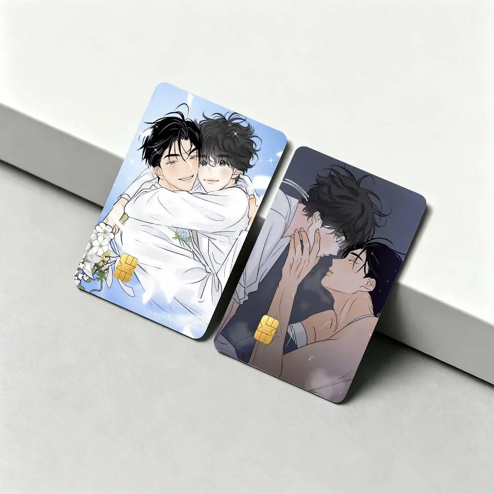 Manhwa S-Scent and Sensibility Tae-oh Do-bin Card Skin Stickers, Waterproof Decorative Film for Credit Debit Bank Bus IC Cards