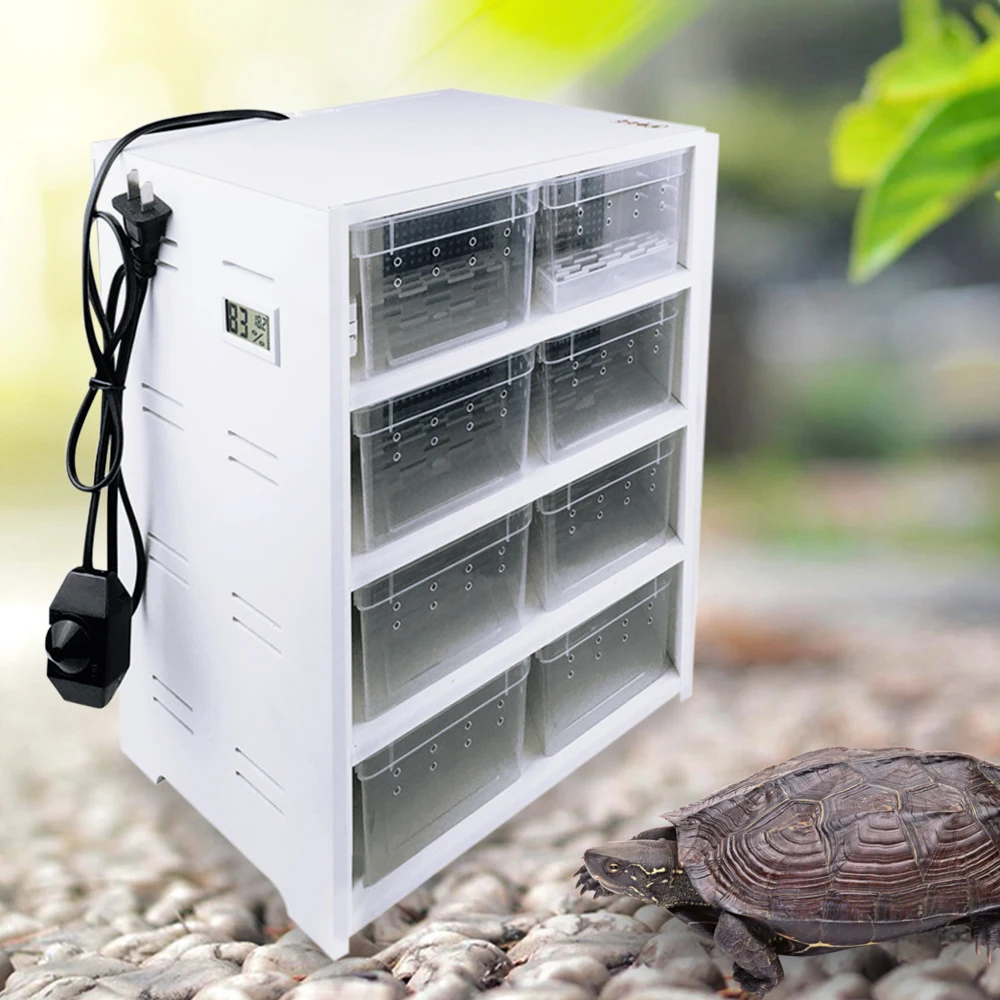 LOYALHEARTDY 8 Grid Reptile Enclosure Cage Gecko Lizard Pet Snake Terrarium Fish Tank Spider Insects Breeding Box+Heating Pad