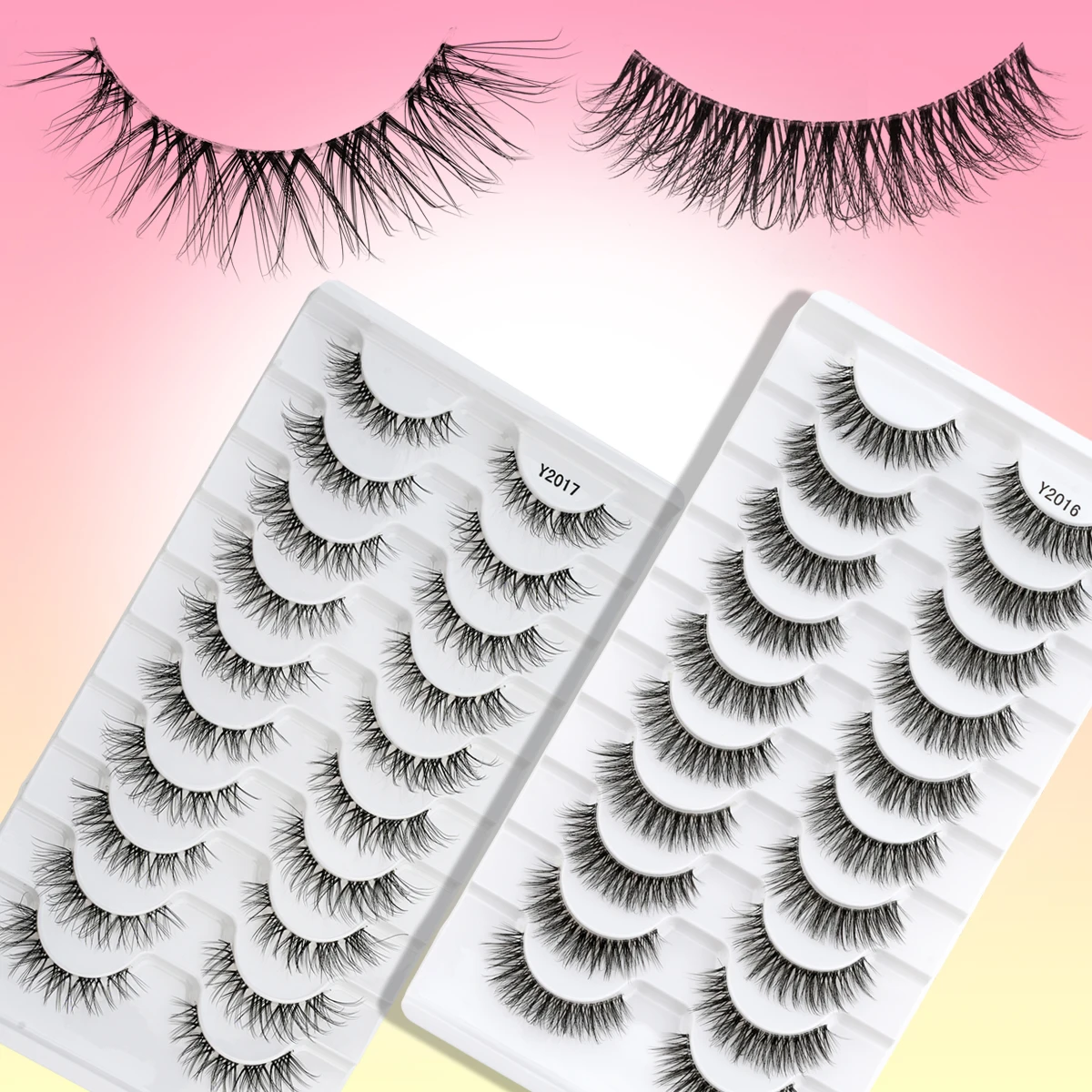 3/10 Pairs Natural Eyelash Extension Hand Made False Lashes Fluffy Fake Half Lashes Soft 3D Mink Lashes Makeup Faux Cilios Tools