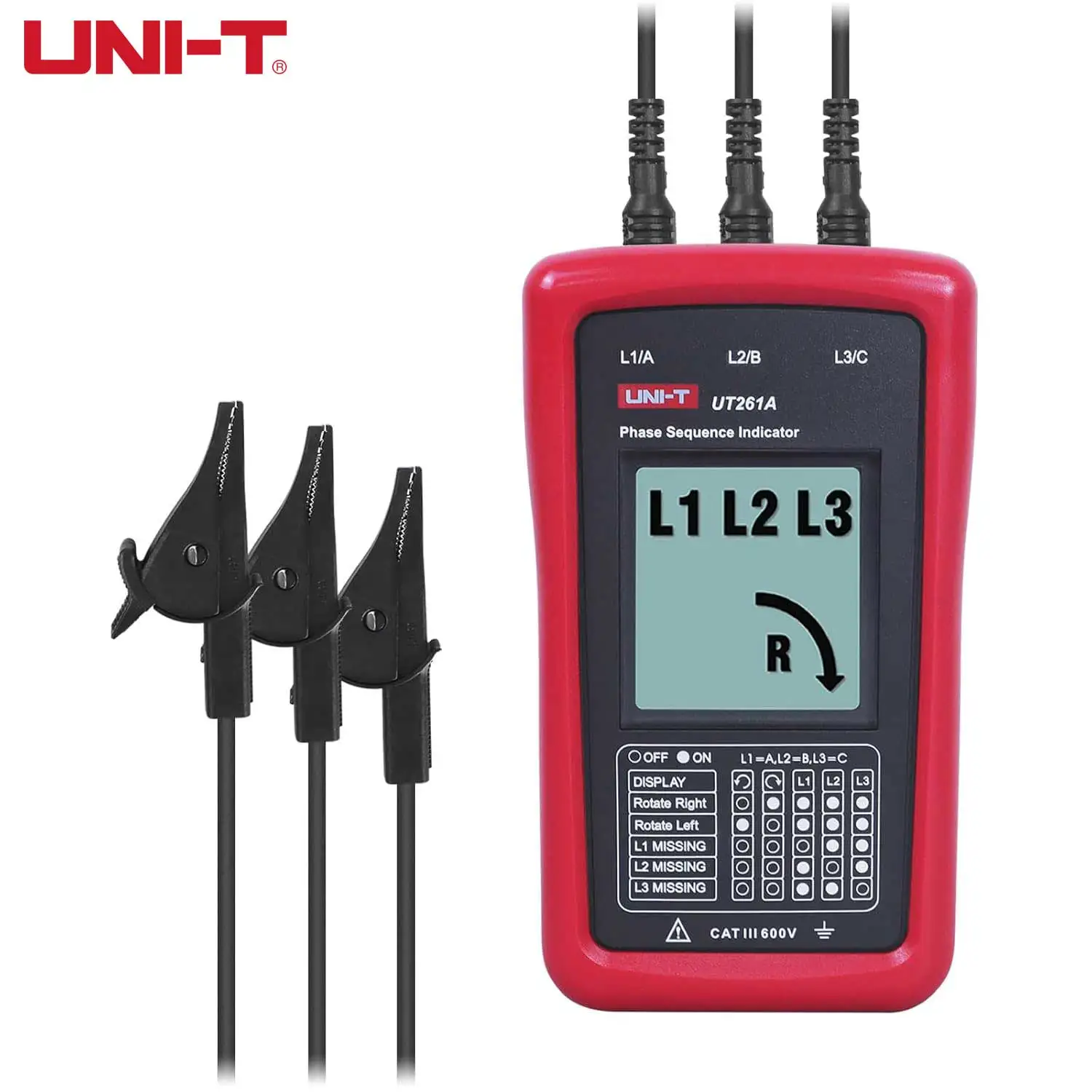 tester-di-sequenza-trifase-uni-tut261a-misuratore-rotante-indicatore-di-sequenza-fase-ac-40v-690v-misuratore-di-perdita-di-fase-per-motori